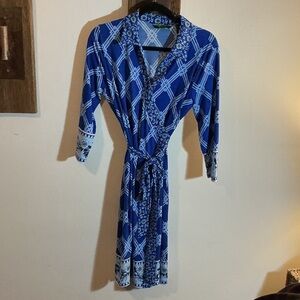 C. Wonder Blue Floral Patterned Dress